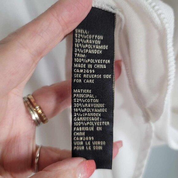 DG2 Diane Gilman BNWOT White Knit flowy turtleneck with sheer back - Picture 7 of 10